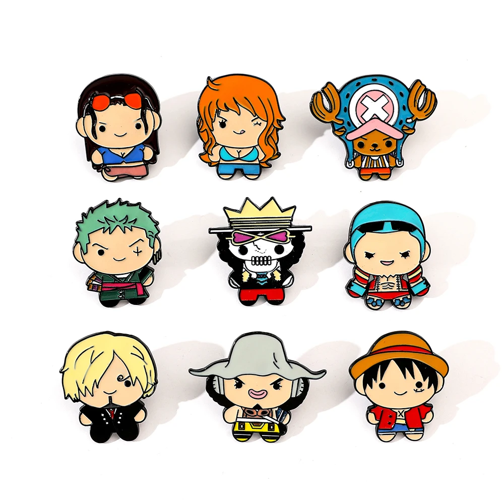 Anime One Piece Merchandise - Set di 9 Spille Creative a